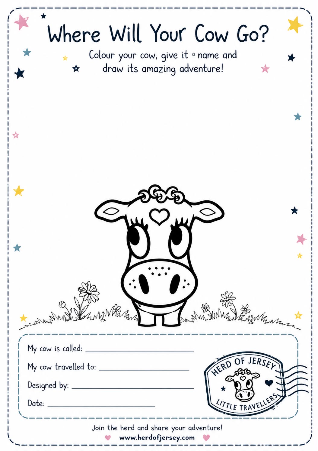 Where Will Your Cow Go printable drawing activity